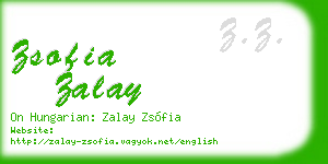 zsofia zalay business card